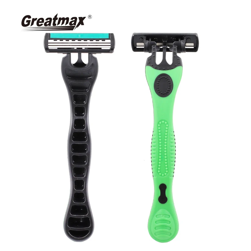 Wholesale Professional Manufacturer disposable triple blade razor with lubricating strips refreshments razor