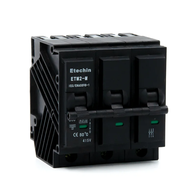ETM2-M MCB 3 pole Mini Miniature circuit breaker 6KA Kema 63a plug in Circuit Protector manufacturer Household 25A 50A black