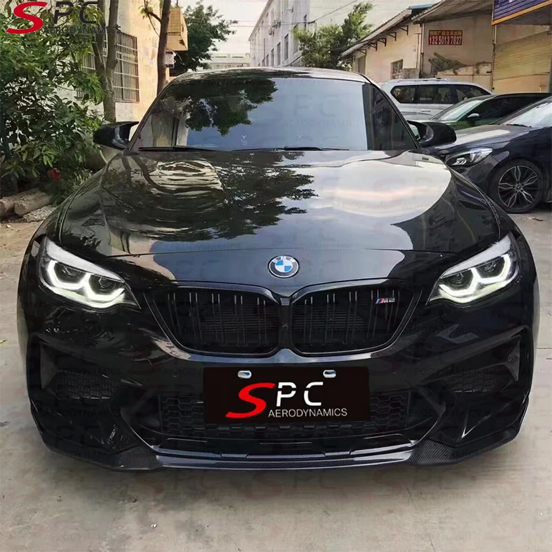 SPC Carbon Fiber Front Chin for BMW F87 M2 Carbon Fiber Front Diffuser for BMW M2 CS Carbon Fiber Front Lip 2015-2021