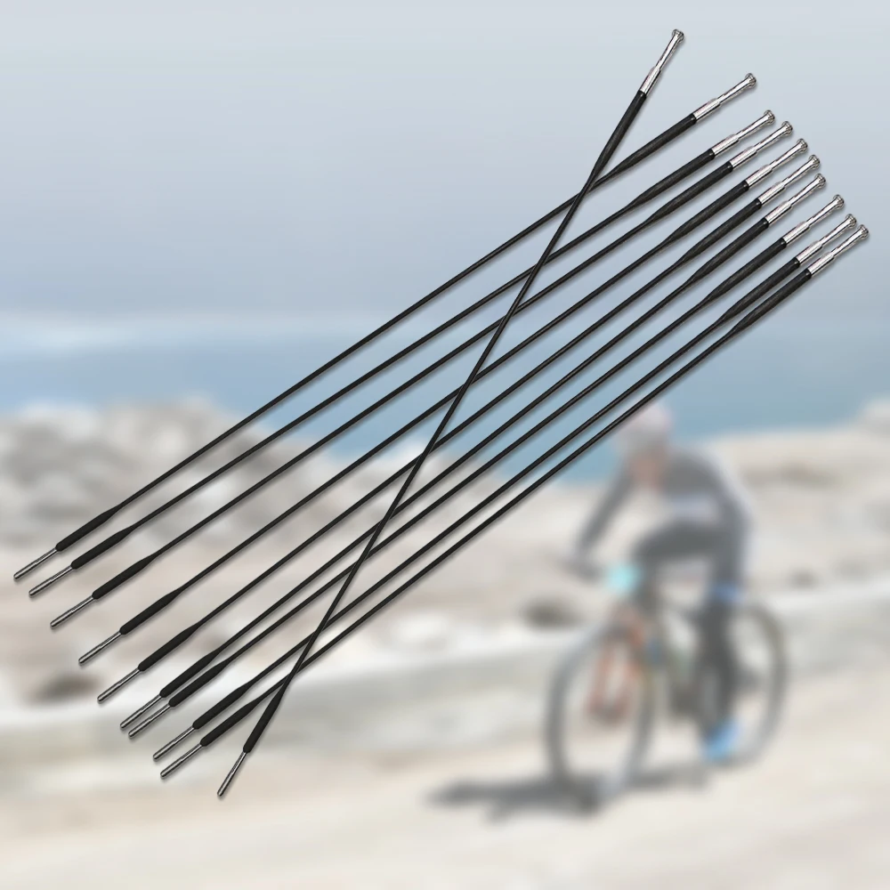 Featherweight Carbon Spoke for MTB/Road Bikes Straight Head Design Compatible with Standard Hubs Better Bicycle Spokes
