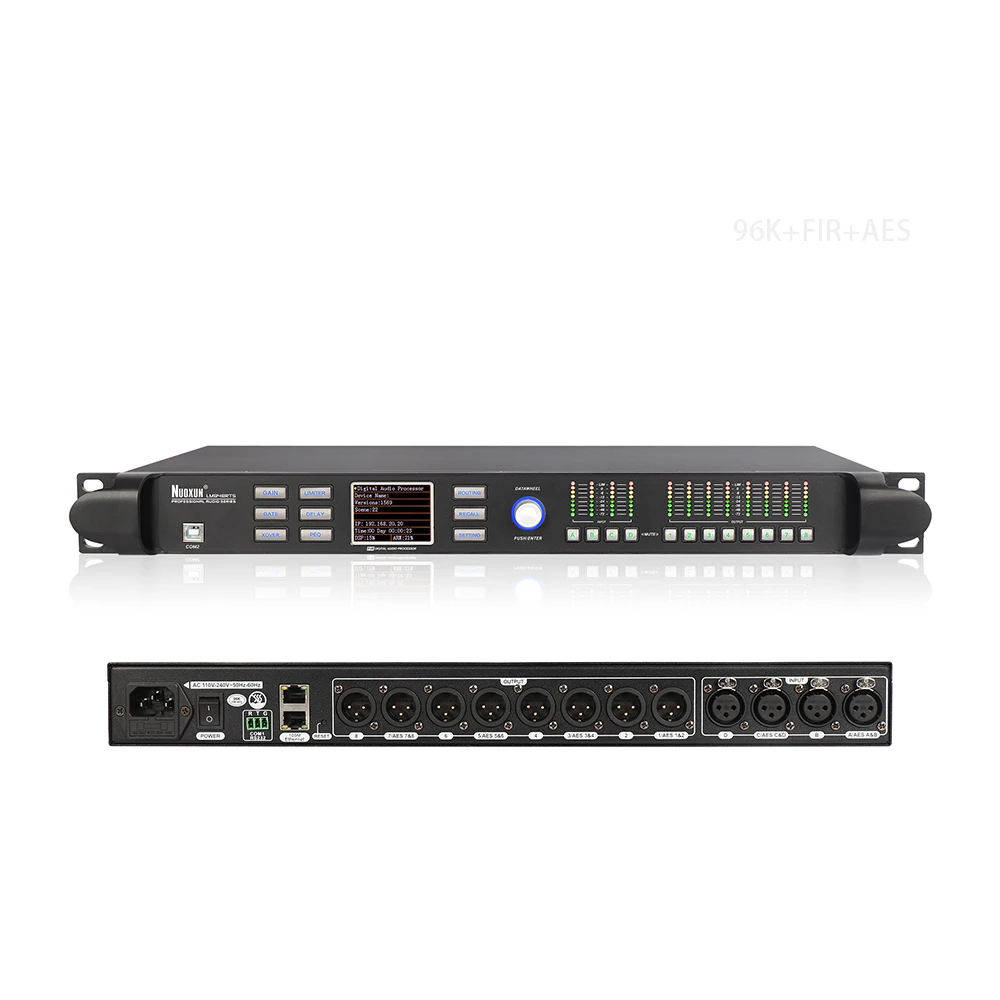 96K Dsp Digital Sound Audio Processor 4-in 8-out Audio Speaker Management