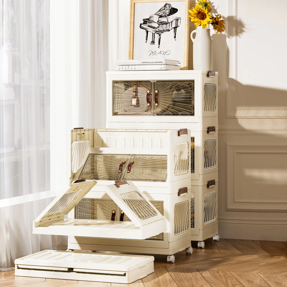 Plastic Closet Organizers Stackable Toy Storage Bins Collapsible Storage Bins With Door