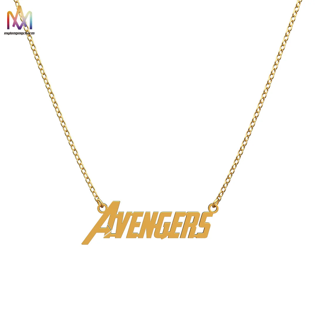Factory Wholesale Custom Hip Hop Movie The Avengers Charms Movie Necklace