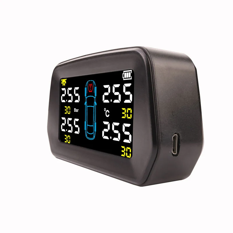 
TPMS tire pressure monitor external automobile universal tire detection monitor wireless solar tire pressure detection 