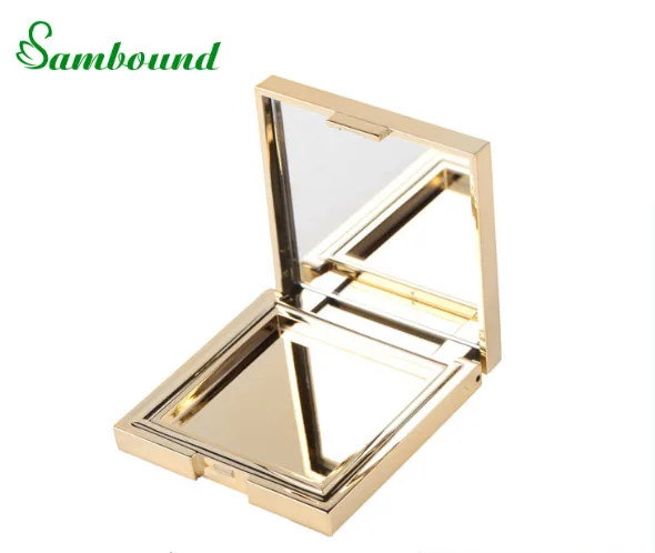 Custom Square Empty Private Label Gold Eyeshadow Palette Make-up Container