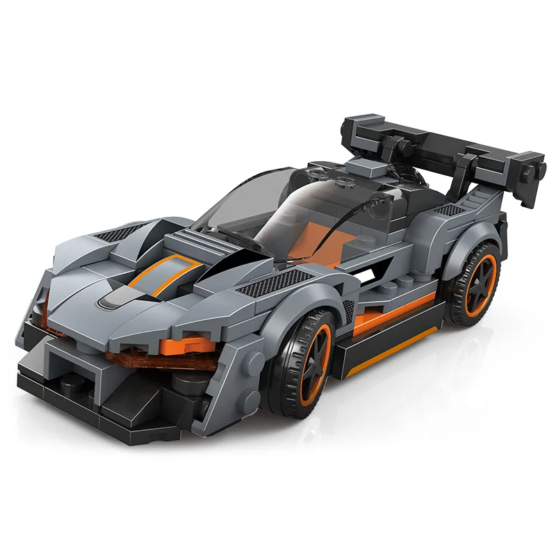 MOC Technic серый знаменитый скоростной гоночный автомобиль модель автомобиля DIY Сборка игрушки Кирпичи Строительные блоки наборы