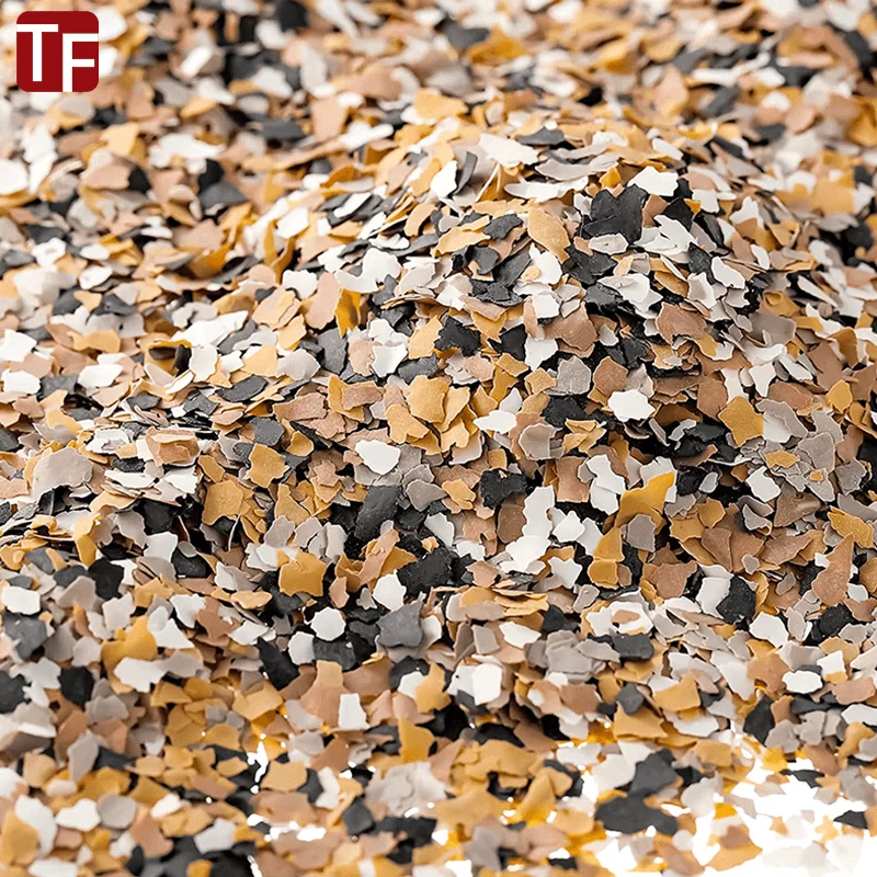 Mica epoxy floor flake chips natural real stone paint sandstone flake for Garage pool gym non-slip floor decoration