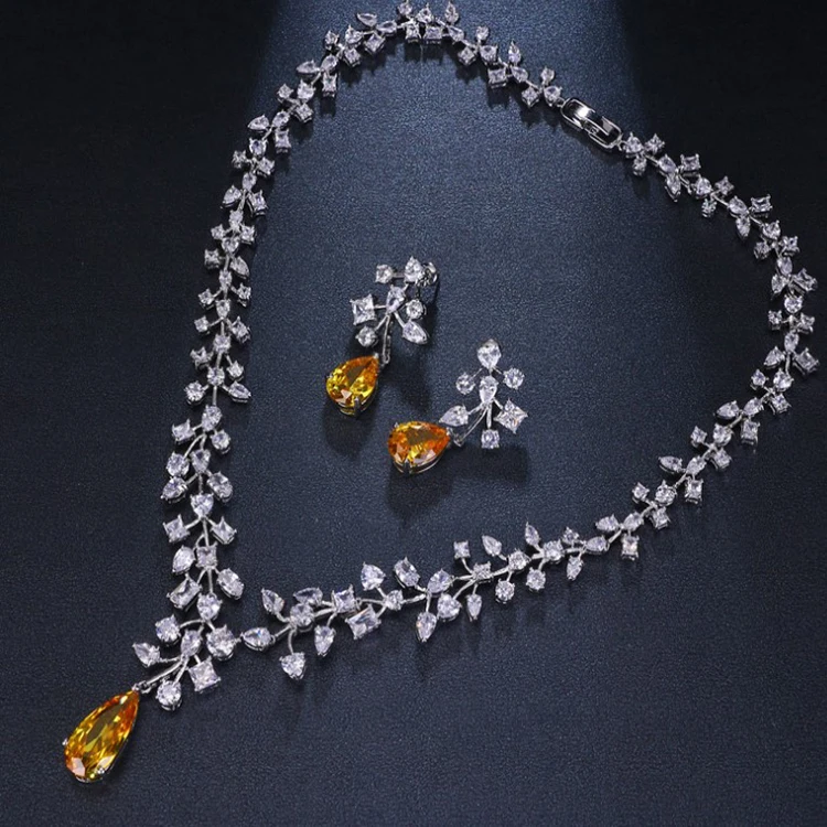 healing crystal jewelry set 2 sets of earrings and necklace weeding jewelry set bridal
