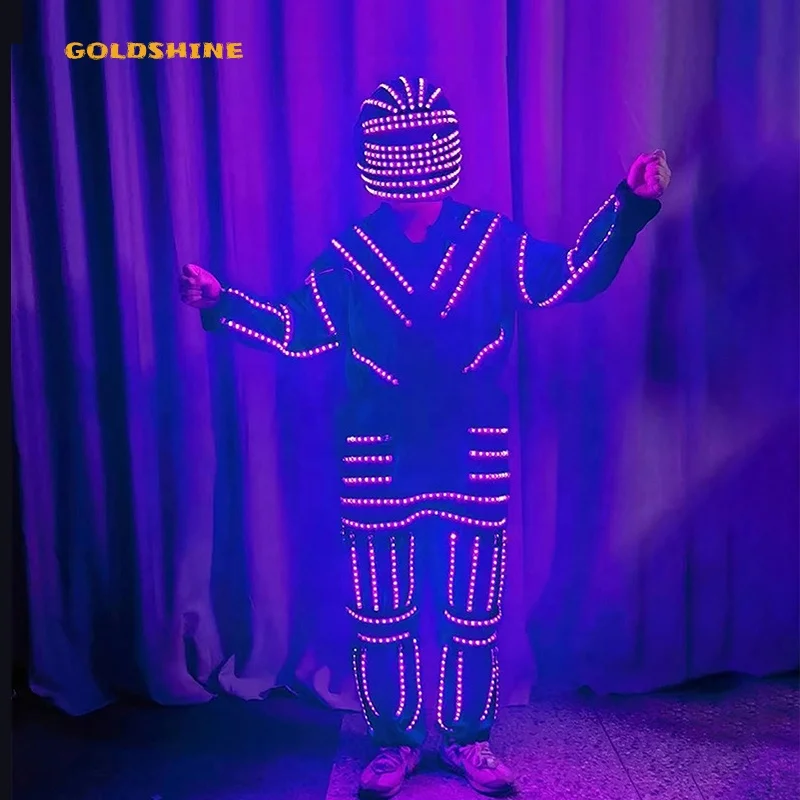 LED Luminous coat Dance Show Nightclub Clothes DJ Costumes Christmas Halloween Party cosplay Suit laser dance dancing props KTV