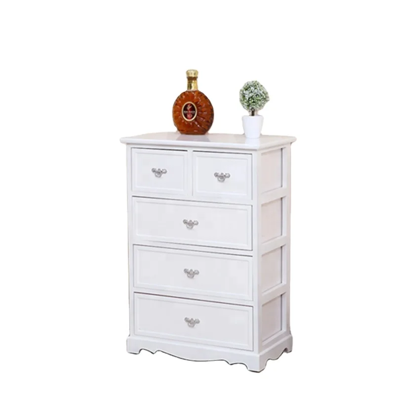 hot-sale Distressed green  paulownia wood shabby chic sideboard storage cabinet