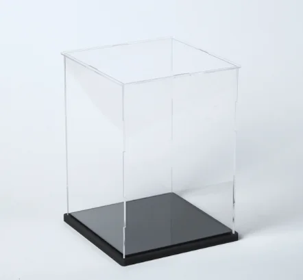 Acrylic Display Case for 1:18 Model Cars, Versatile Clear Acrylic Display Box with Black Base for Die cast Cars