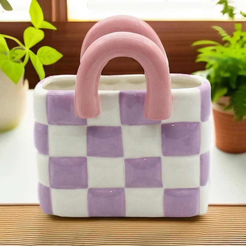 Высококачественные креативные керамические вазы для цветов и современные сумки украшения дома