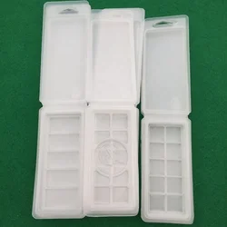5  10 cells snap bar 0.7mm Thick White Frosted Plastic Wax Melts Clamshell Packaging for Soy Tart Wax Melts