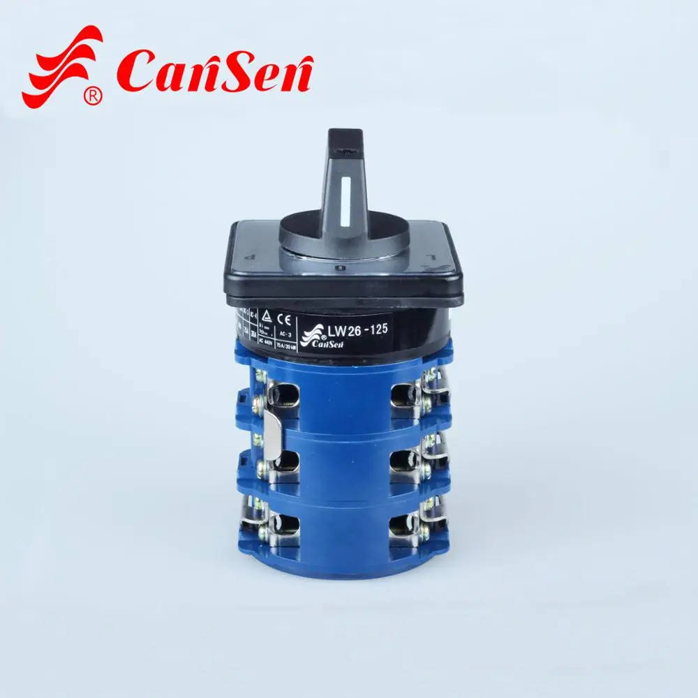 Cansen LW26-125 L-O-P electrical main switch CE certificate universal rotary cam switch