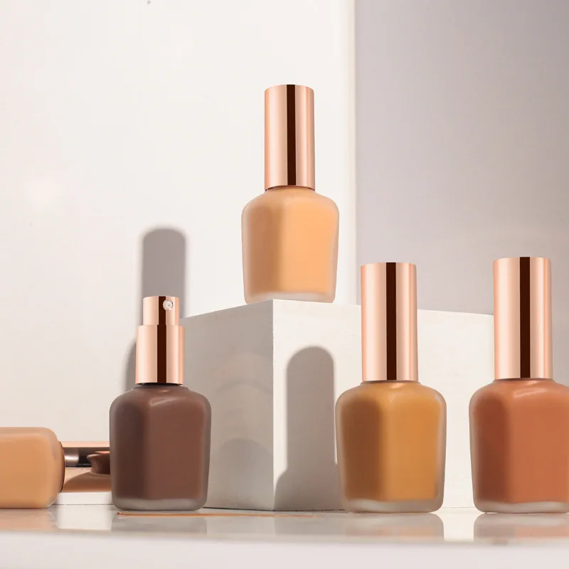 10 Colors Private Label Oil Control Waterproof Foundation SPF30 Vegan Concealer Brightening Long Lasting Foundation