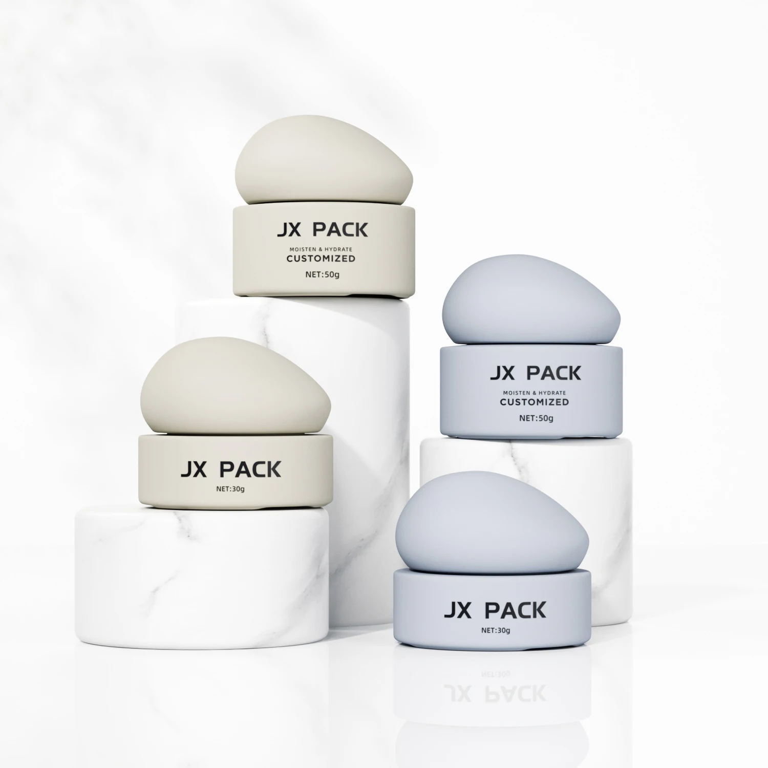 exclusive design 50g luxury Nail polish gel container jar for cosmetic face cream jars with stone lids