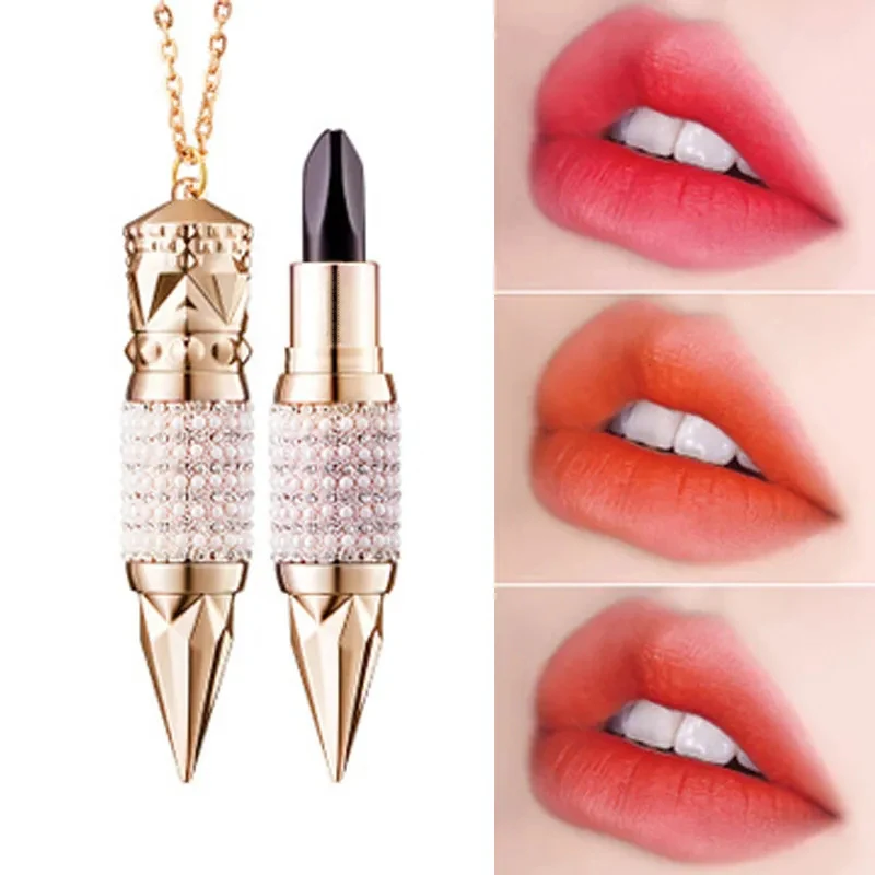 
New Diamond Luxury Lipstick Packaging Moisturizing Queen Scepter Tricolor Lipstick With Private Logo 