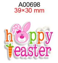 Easter Day Printed Planar Resin Bunny and Duck Cartoon Cabochons 50pcs/lot for DIY Bow Kids Crafts Decorations Handmade Material
