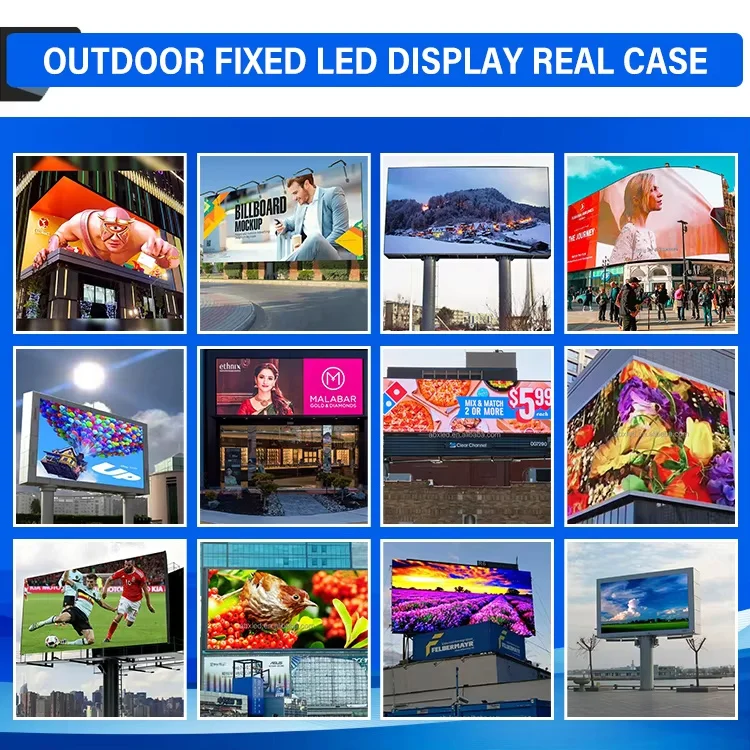 HD Big Giant Outdoor Fixed Led Billboard Advertising P4 P5 P8 P10 LED Billboard Led Tv Large Display Screen Digital Billboards