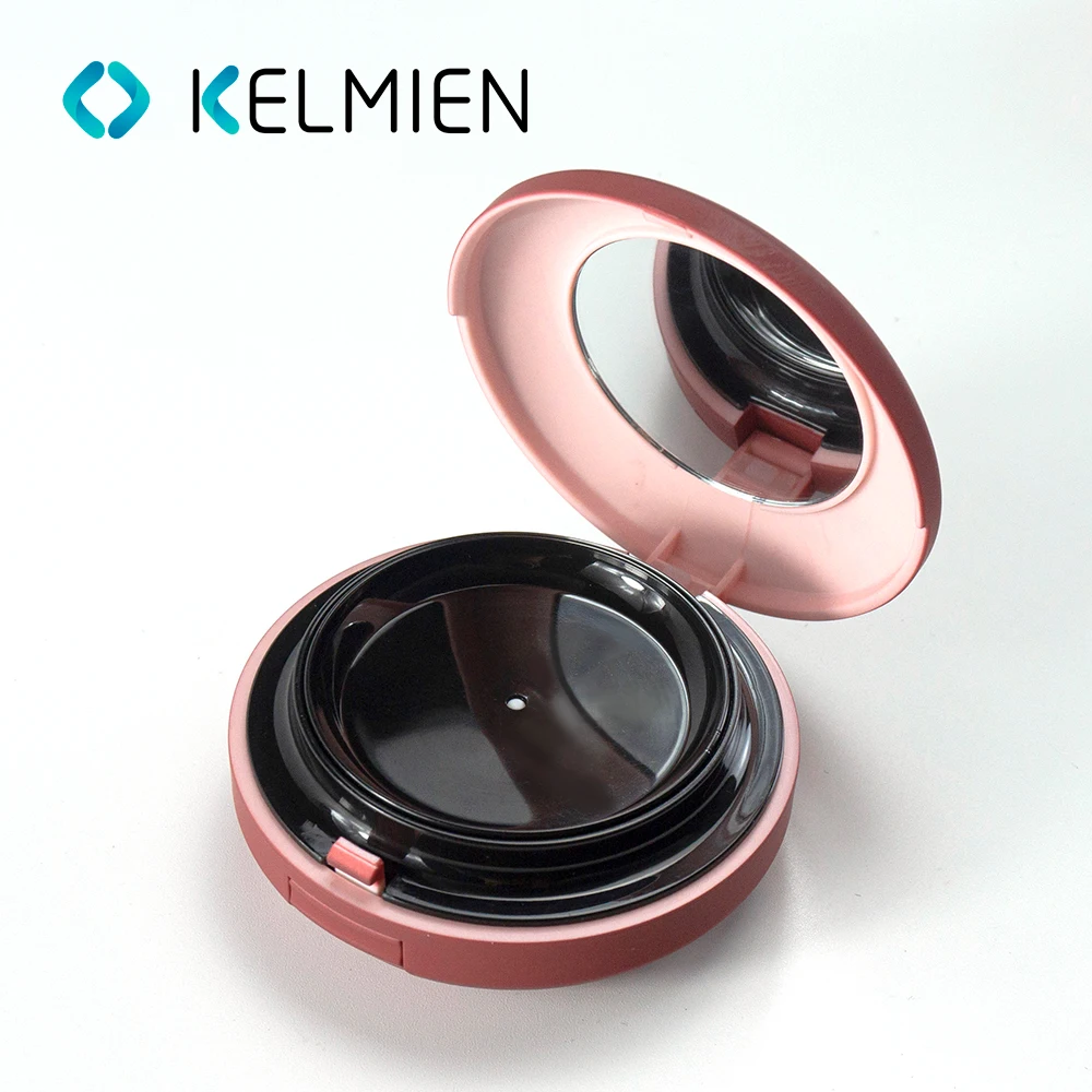 Empty  bb cream air cushion foundation compact case customized round cosmetic pressed powder concealer compact case with mirror