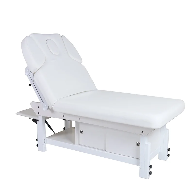 Luxury Design Wooden Massage Table with iPad Rack for Beauty Salon Thai Spa Bed Commercial Furniture Professional Manufacturer