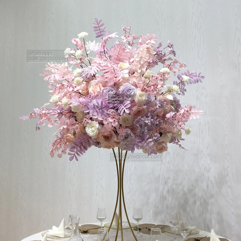 GNW New Products Customized Simulation Silk Floral Arrangement Wedding Party Decoration Artificial Hydrangea Flower Balls