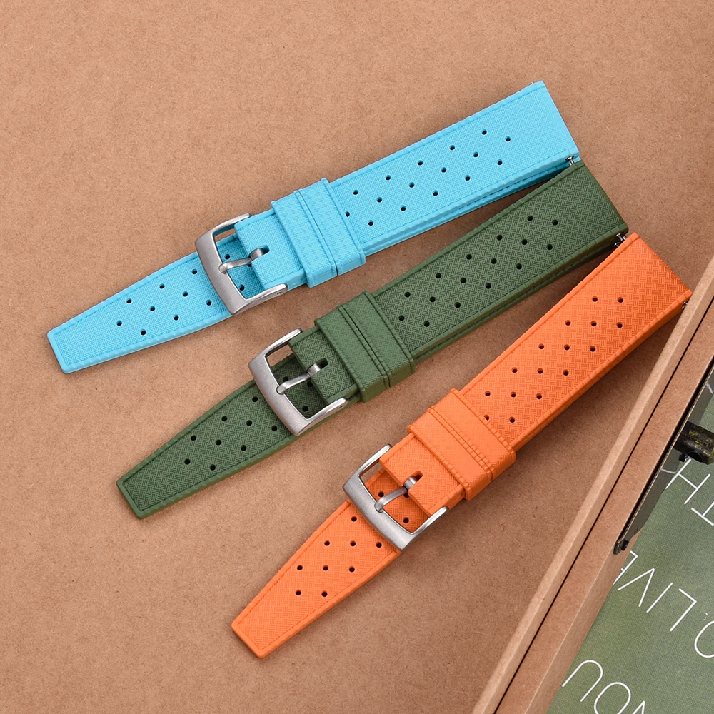 Silicone Quick Release Soft Rubber Watch Straps Replacement Watch Bands for Men and Women | Multiple Colors 20mm 22mm