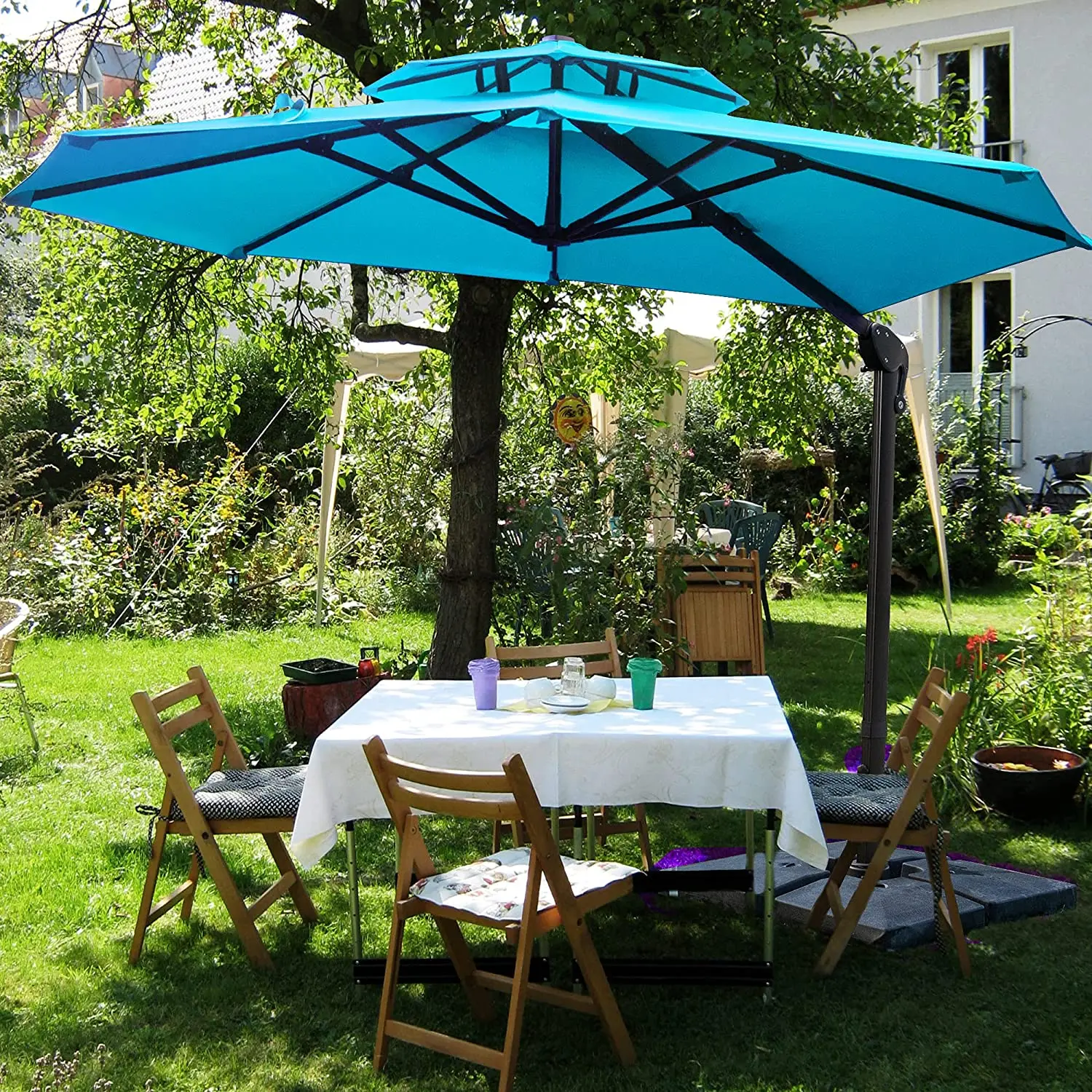 Wholesale Good Quality Fully Aluminium Sun Umbrella Parasol For Garden