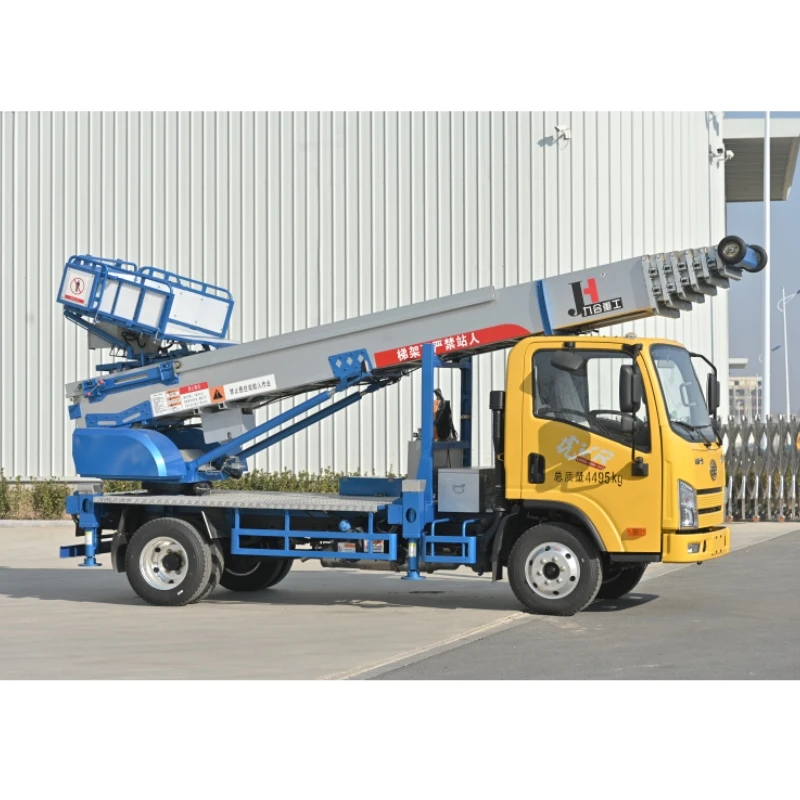 Construction Furniture Lift Telescopic Boom Hydraulic Manlift High Altitude Mobile Mounted Vehicle 32m Ladder Lift Truck