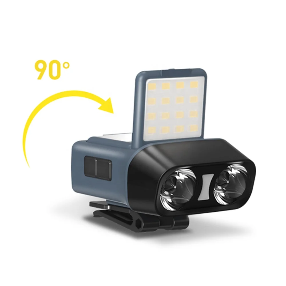 Asafee LED+COB Portable Headlamp 4 Modes Outdoor Headlight Rechargeable Type-C USB Head Lamp Waterproof Hiking Head Torch