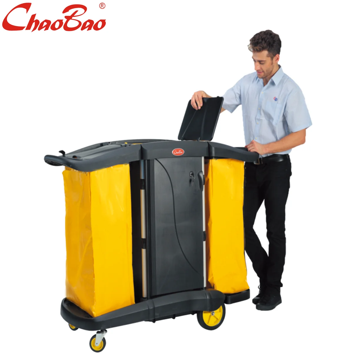  CHAOBAO D-011-2B многофункциональная Тележка для уборки ресторанов и отелей с крышкой тележка обслуживания инструментов
