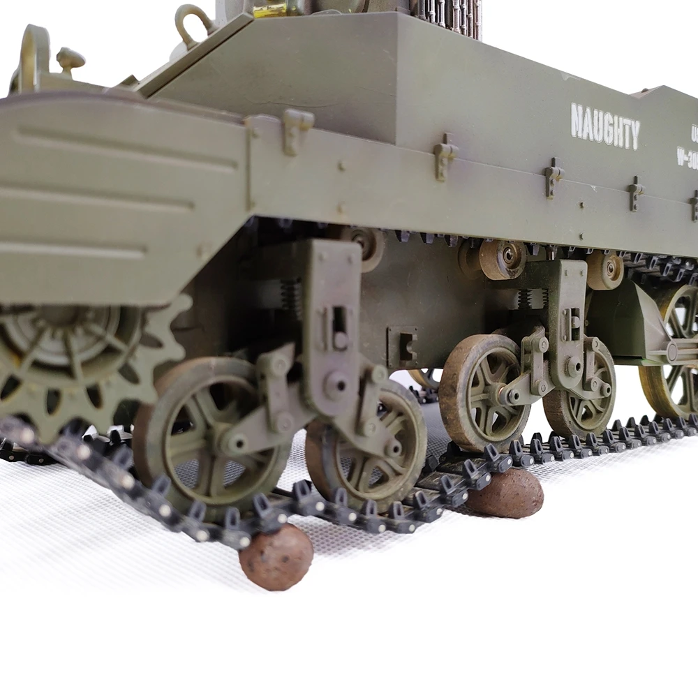 New Model Coolbank G2080 RC Tank 1/16 Scale U.S. M5A1 Stuart Light Tank 2.4G Remote Control Simutate Voice and Light RC Tanks