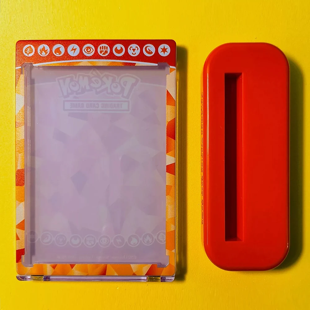 Custom Pokemoned Armarouge Ex Printed Patterns One Touch Magnetic Card Holder Protector Case With Display Base Stand