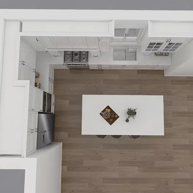 Contemporary Modular Kitchen Cabinet Set with High Gloss Lacquer and Solid Wood Features Bathroom Cabinets