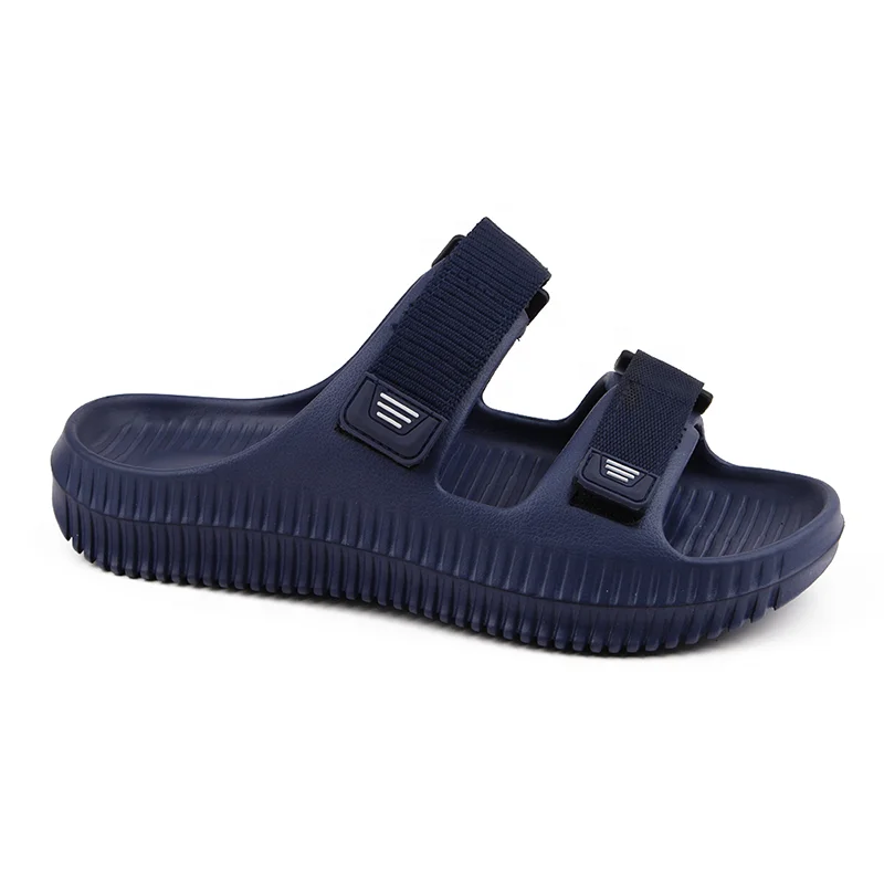 Pillow Slippers Custom Logo Double Buckle Adjustable Thick Sole Cushioned Sandals Chancletas Hombre Custom Slippers Mens Slides