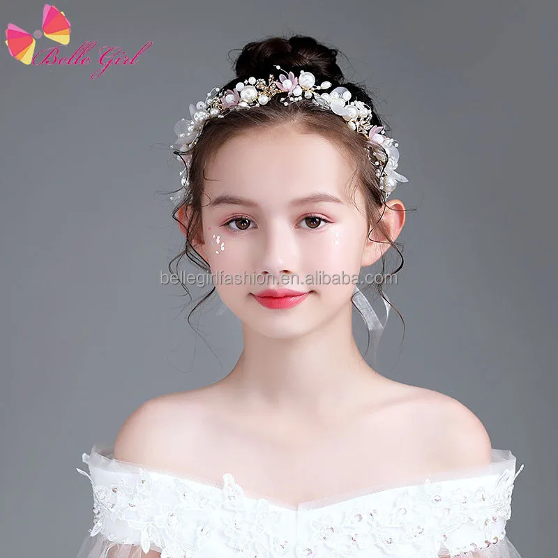 Тиара Belle Girl для невесты повязка на голову с бусинами и цветами свадебные аксессуары платья свадебная тиара корона детей