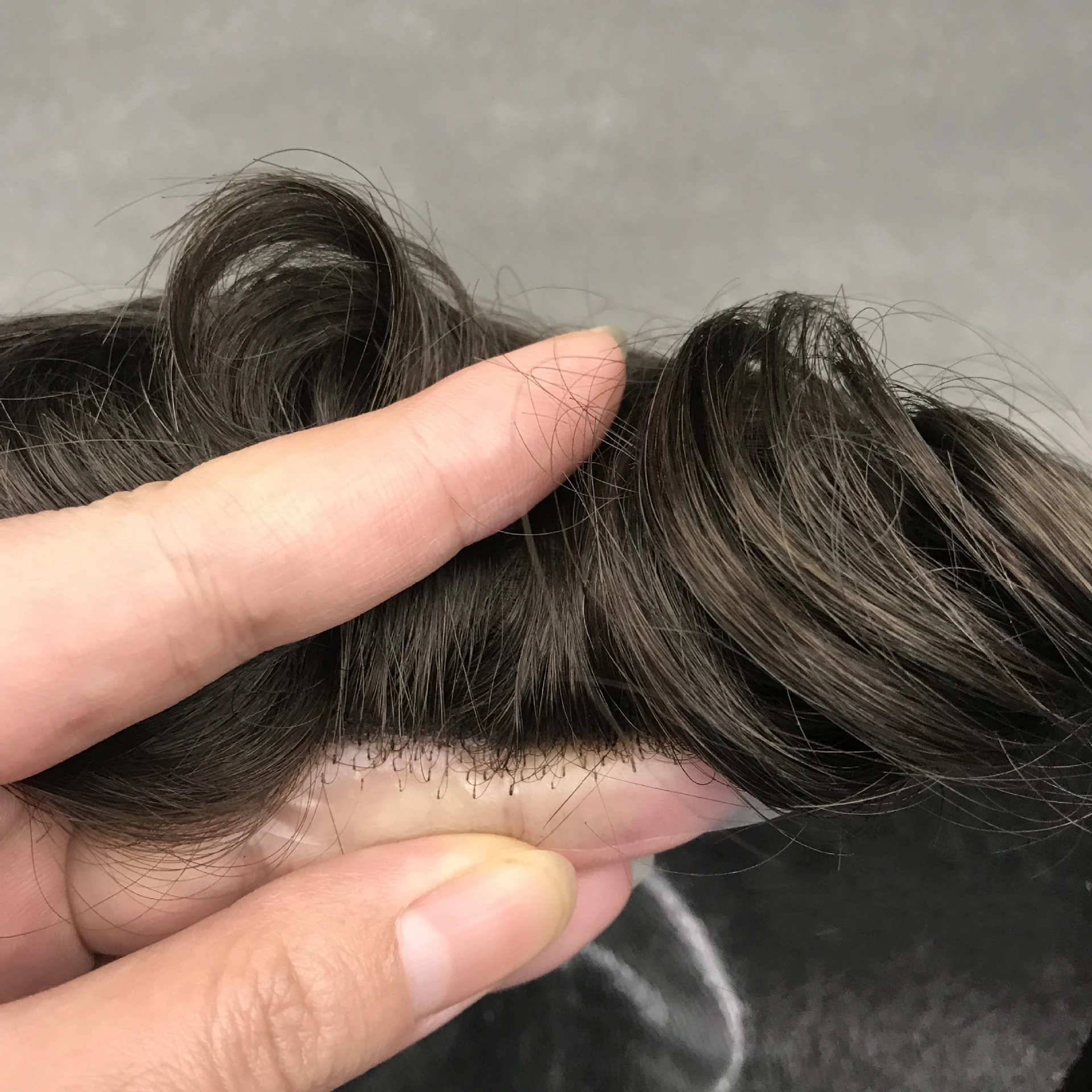 100% Indian Hair Replacement PU Base Ready To Ship Thin Skin Men Wig Human Hair Toupee PU Skin Base Men Toupee For Men Hair