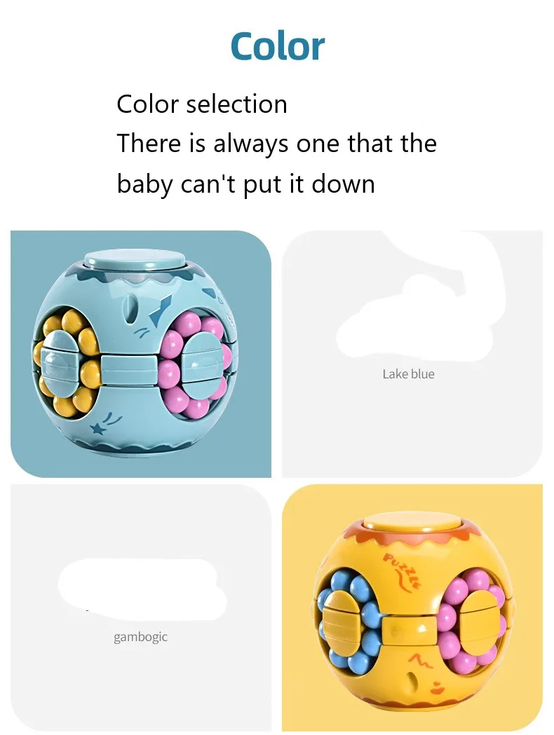 Hot sale Puzzle Ball Creative Rotating Magic Bean Hand Spinner Stress Relief Fidget Toys for Kids