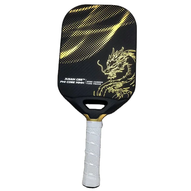 Custom pickelball paddles 3K T700 carbon fiber thermoforming integrated pickleball paddle16mm PMI core water label sticker