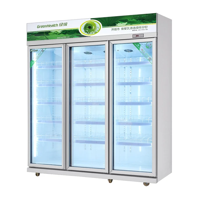 Glass Door Fridge Refrigerator Restaurant Equipment Beverage Display Cooler