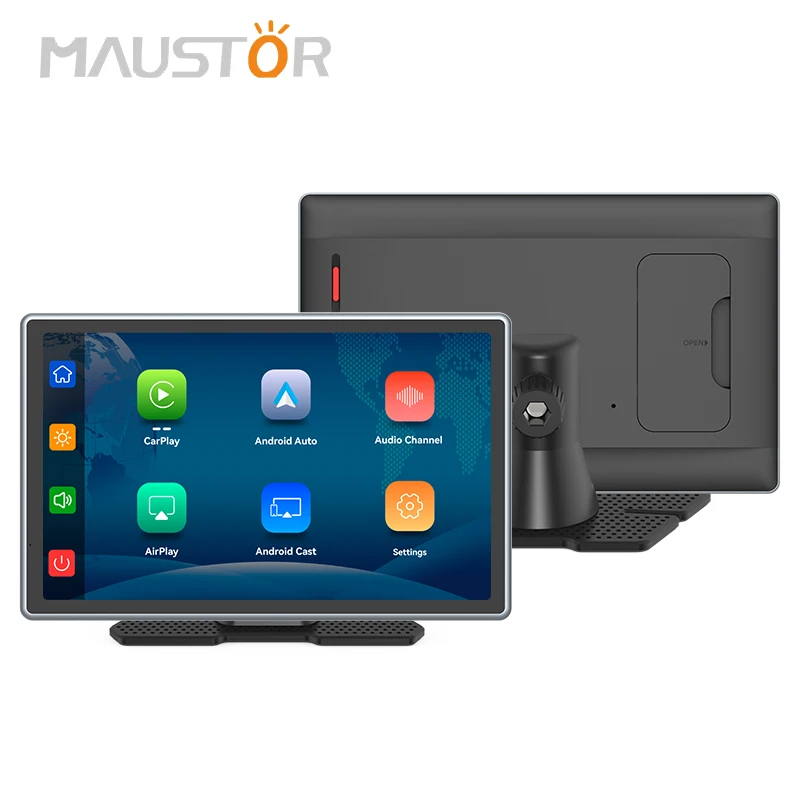 Maustor Universal 9 inch CarPlay Screen for Car Compatible with Wireless CarPlay & Android IPS Touch Screen Car Mp5 Player