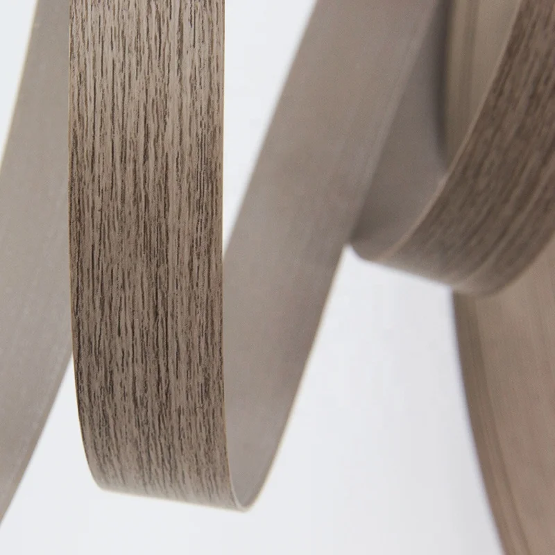 High Quality 2*22mm Wood Grain Matt Finish PVC Edge Strip from Professional Trustworthy Factory