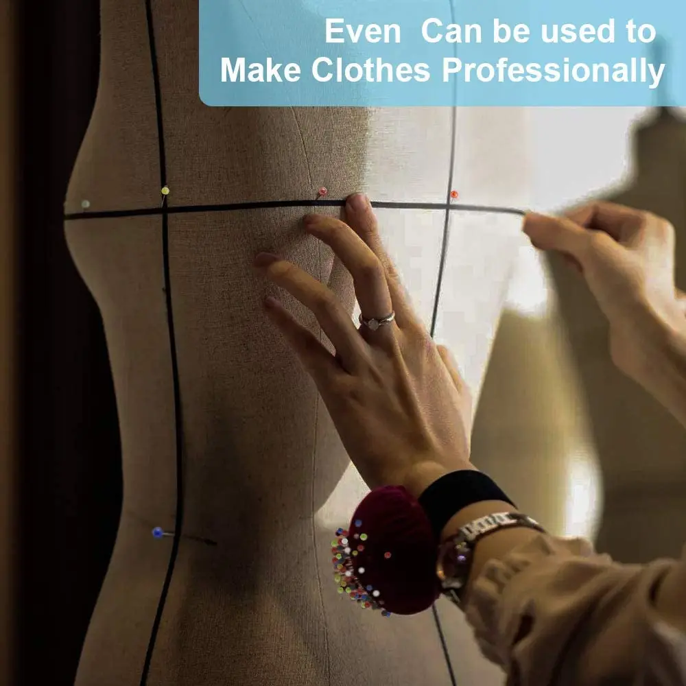 500PCS Sewing Pins for Fabric, Straight Pins with Colored Ball Glass Heads Long 1.5 Inch, Quilting Pins for Dressmaker