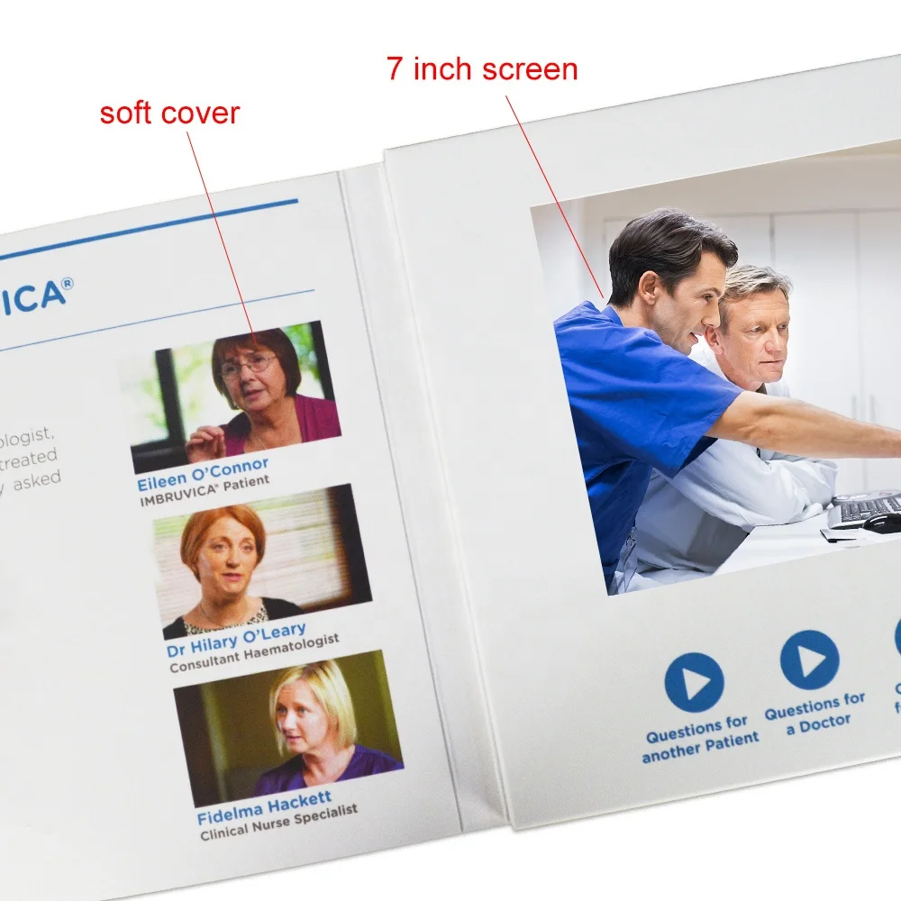 Promotional 2.4 inch 5 inch 7 inch a4 video book a5 digital business card lcd screen video brochure for advertising