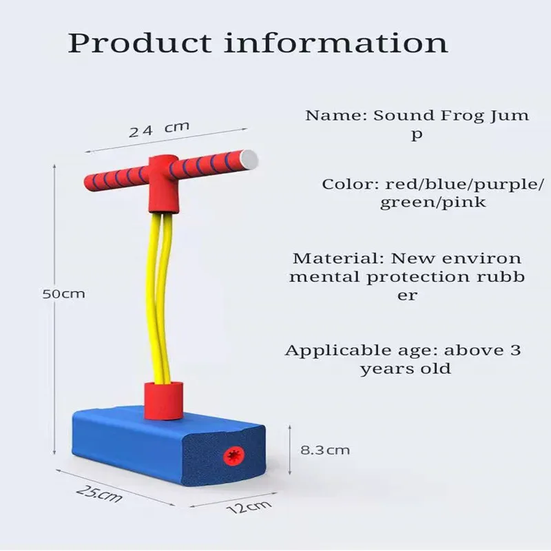 2022 New Sport The frog jumped Pogo Jumper Foam and Rubber Pogo Stick Durable Lightweight for Kids and Adults