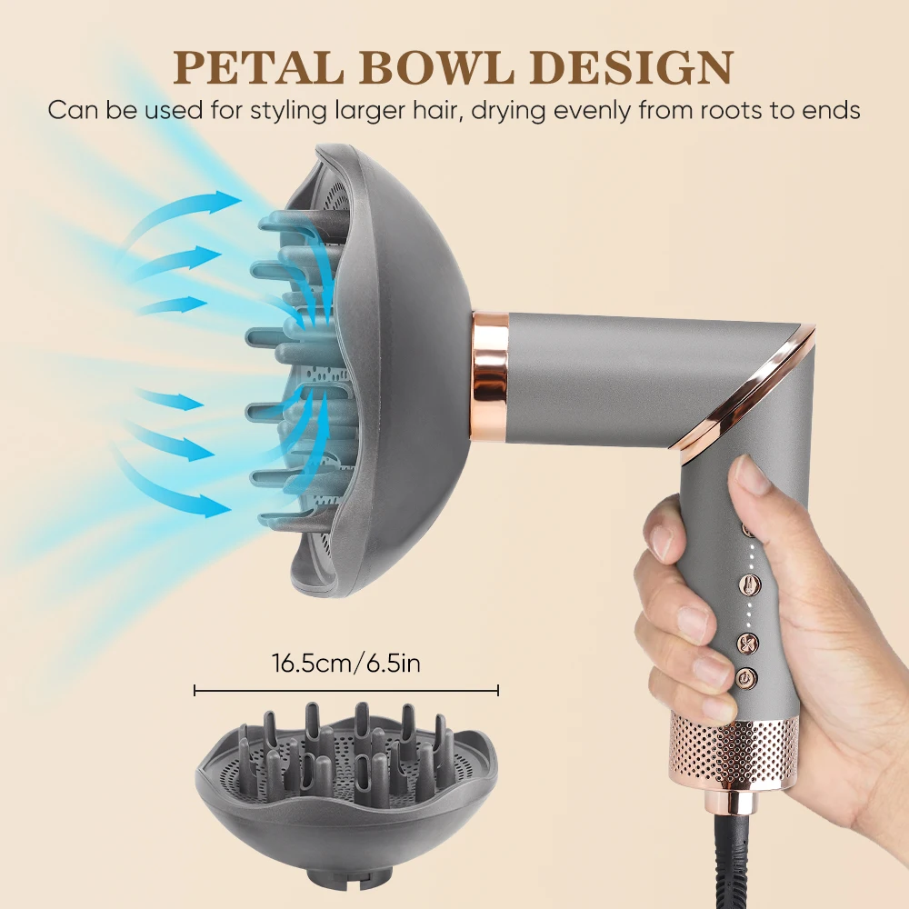 6 In 1 Multifunctional 110000Rpm Ionic Fast Drying Blow Dryer Hot Air Negative Ionic Secador De Pelo One Step Curler Hair Dryer