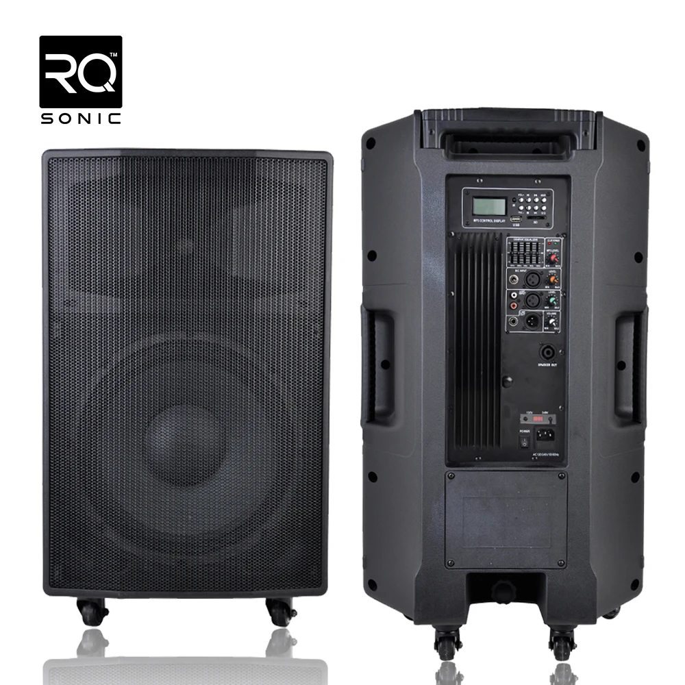 RQSONIC CMGT12AUX 12 дюймов 100 Вт Аккумуляторная перезаряжаемая тележка усиленные Активные напольные колонки