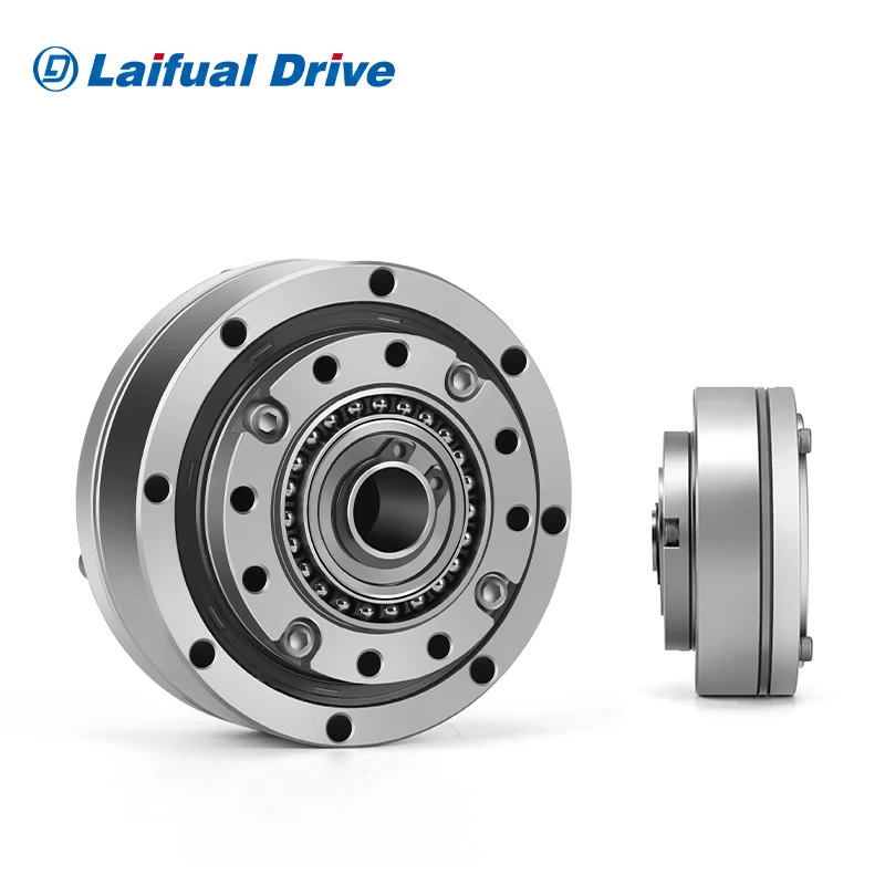 Low speed high torque axial robot joint harmonic drive actuator gear box design for CNC