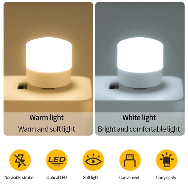 Compact Nightlight Cheap Energy-Saving Bulb Saves Power 1W Custom Logo Small Mini USB Night Light Portable USB LED Lamp