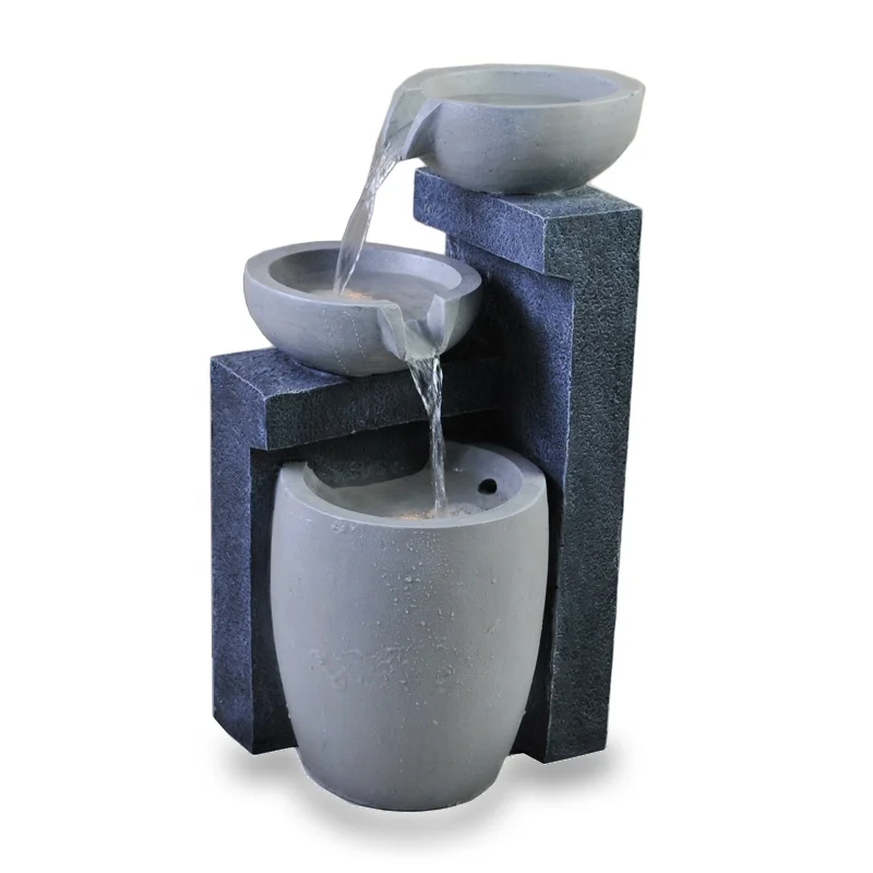 tiers polyresin waterfall fountain decorations garden